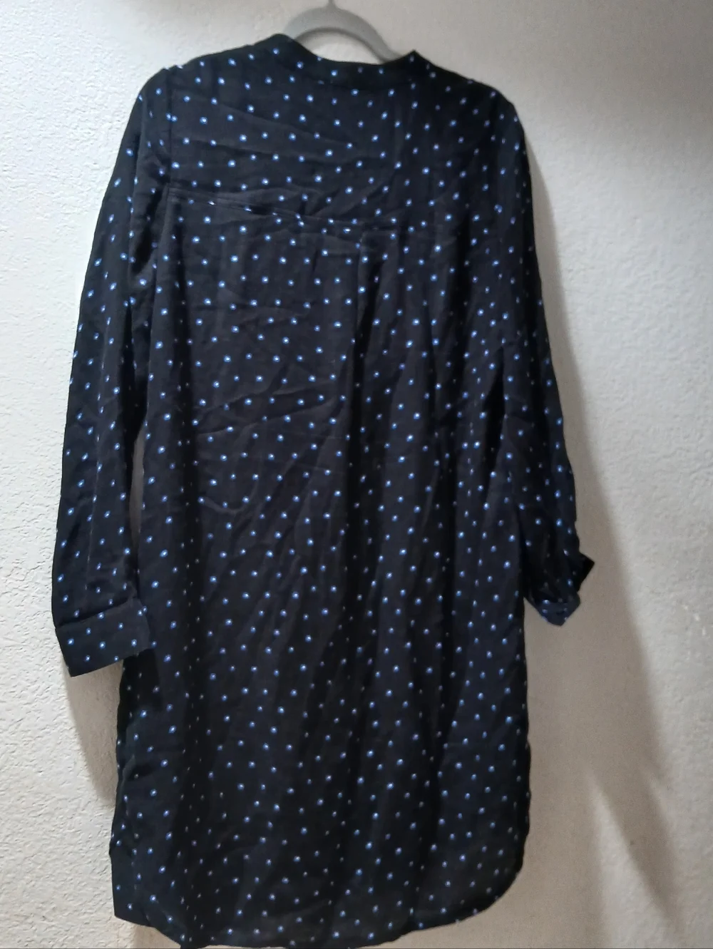 mo:vint size m Tunic /dress black with Blue Dot Pattern